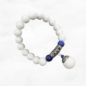 Auspicious Beaded Tridacna Bracelet 10mm