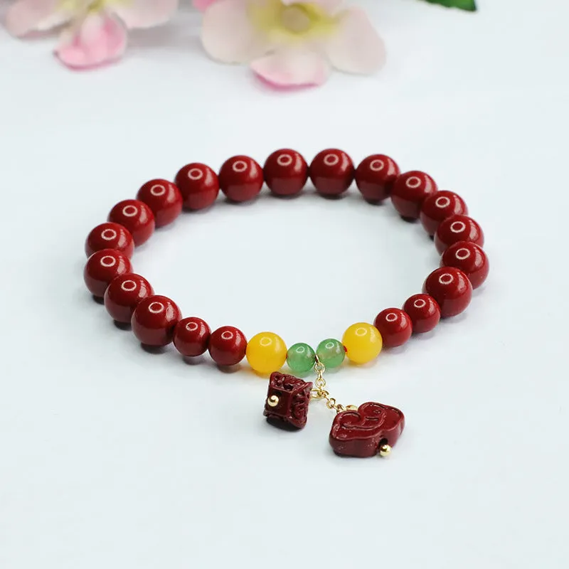 Auspicious Clouds Cinnabar Bracelet