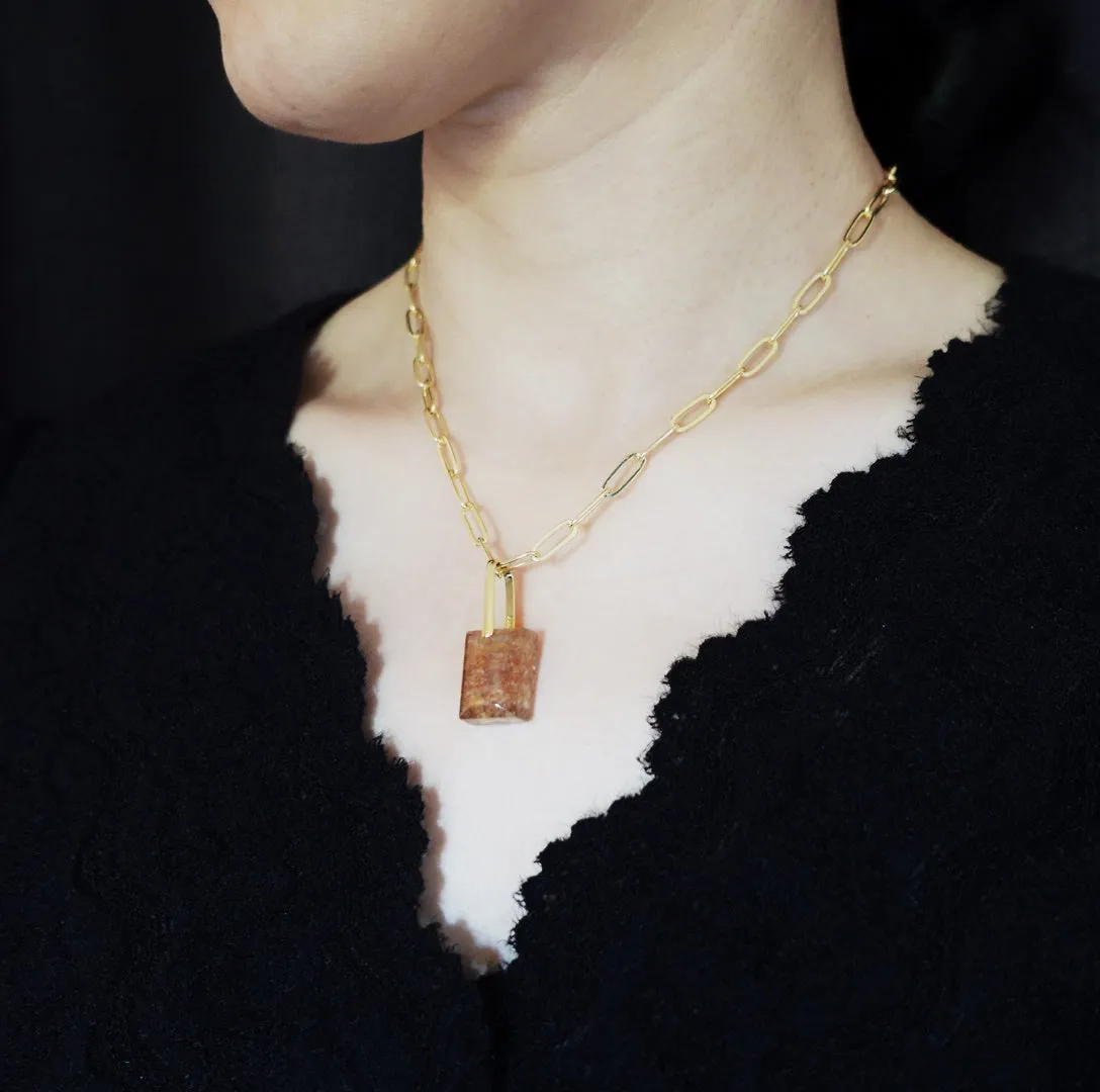 Autumn Strawberry Quartz Necklace