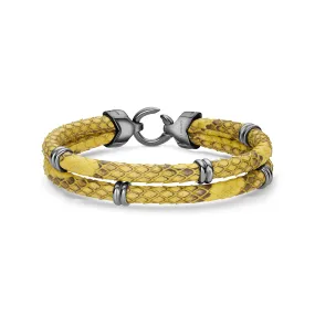 B425 Yellow Python with Black Platinum Pendants