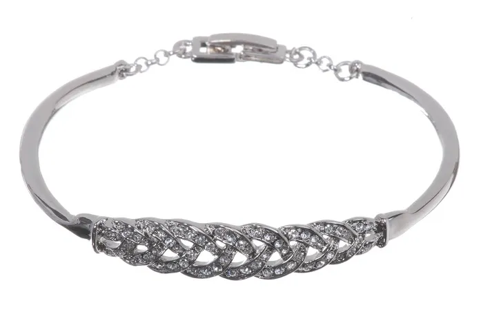 B7190  Knot Lattice Swarovski Elements Bracelet
