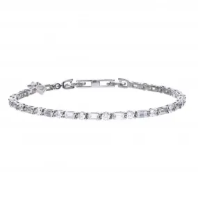 Baguette Round Cubic Zirconia Bracelet B5259