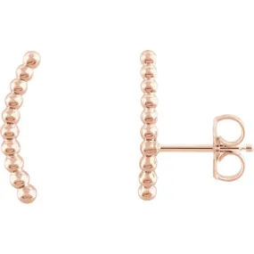 Beaded Ear Climber Earrings