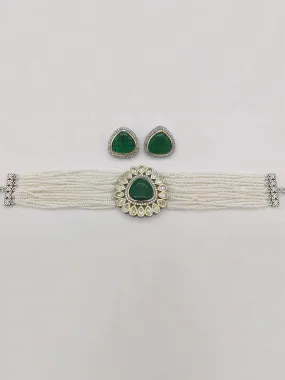 Beaded Jewellery Set With Ad Stones
