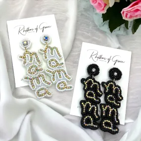 Beaded MAMA Earrings - Handmade Earrings, Baby Shower, New Mom, Mother’s Day, Mom Earrings, Momma Earrings, Pregnancy Announcement