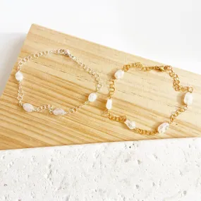 Become - Mystic or a regular Moonstone Segment Bracelet in Gold or Silver
