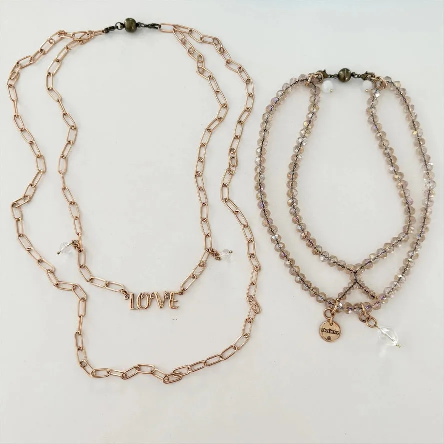 Believe | Love | Crystal Boho Wrap Duo Bundle