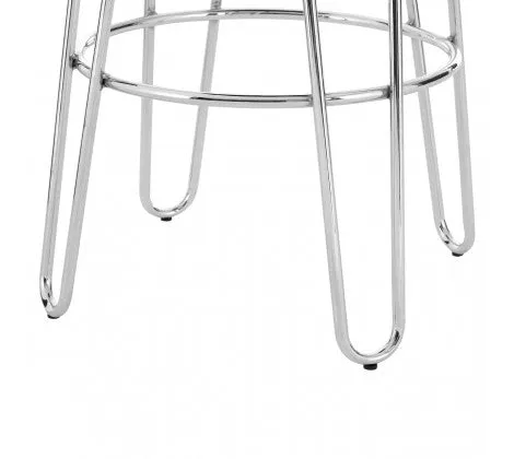 Black Faux Fur Bar Stool