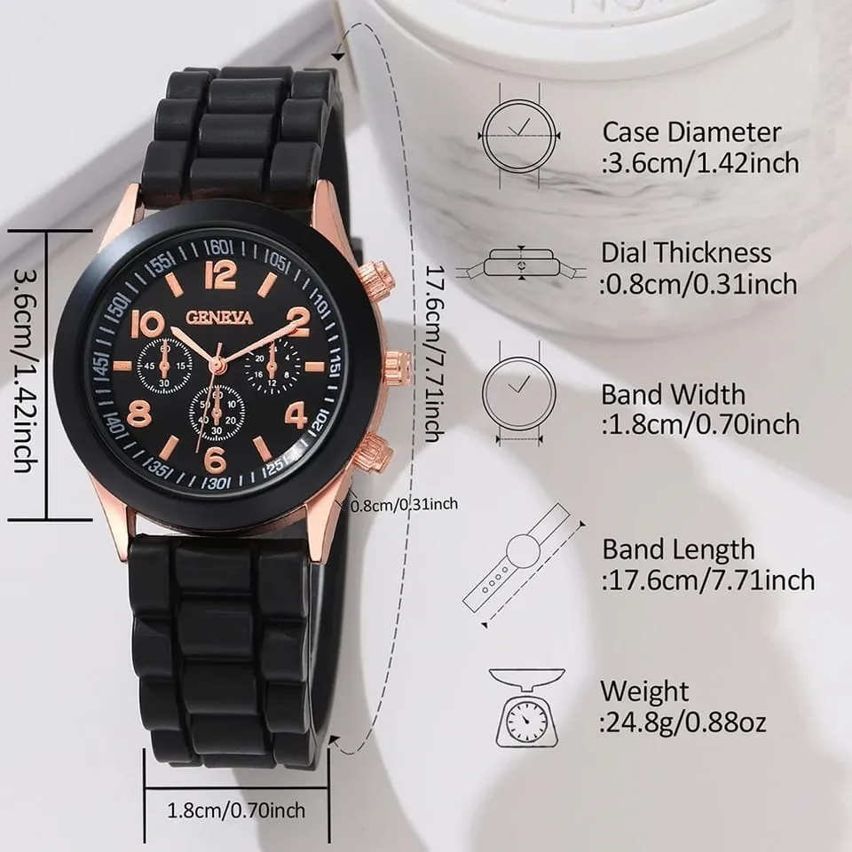 Black Quartz Wrist Watch