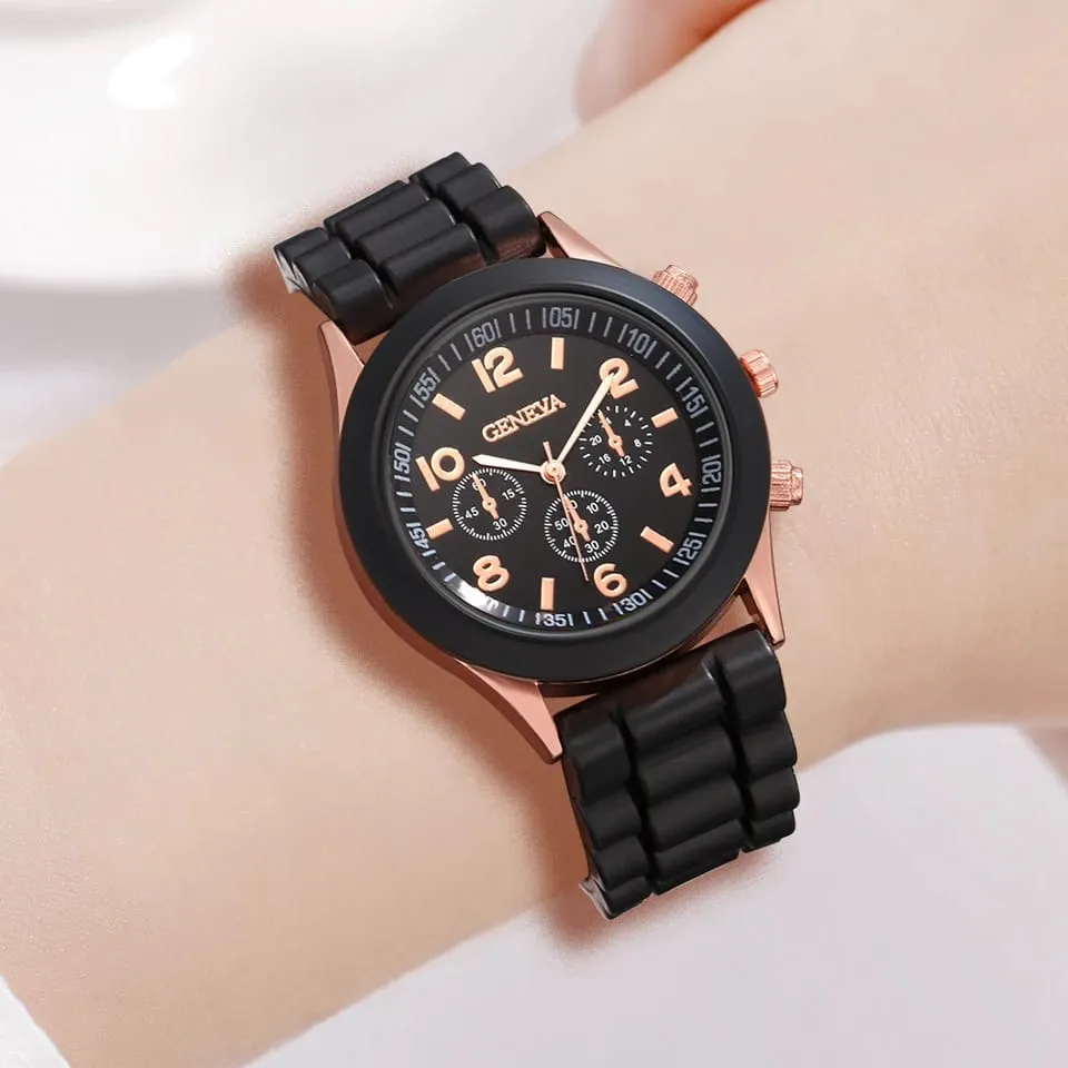 Black Quartz Wrist Watch