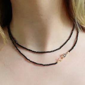 Black Spinel Serpent Necklace/Wrap Bracelet
