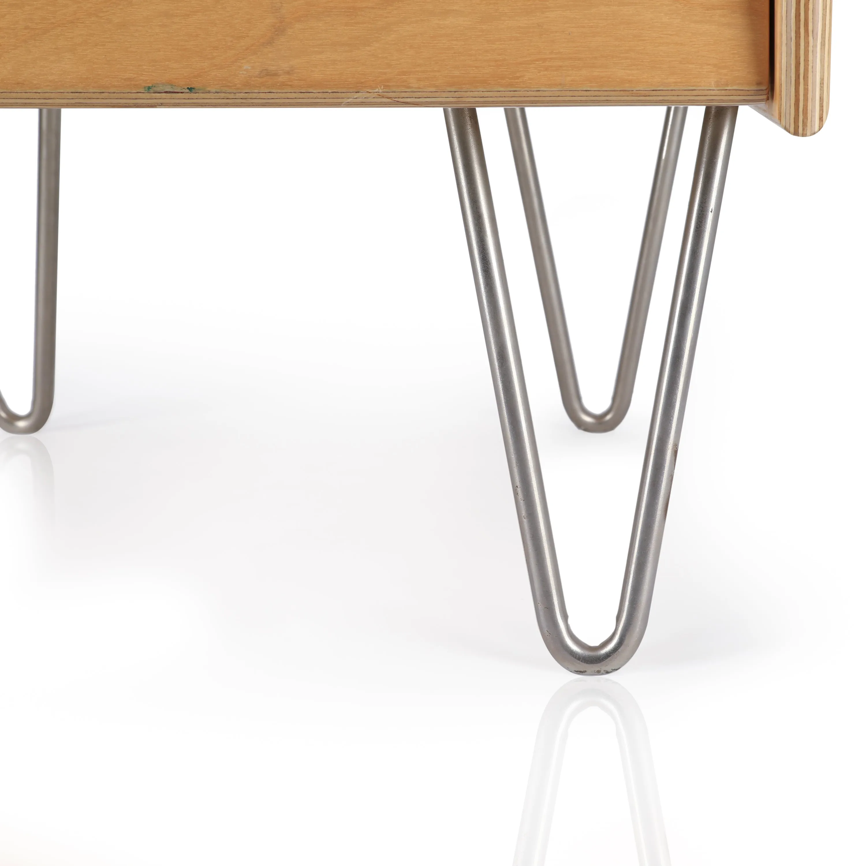 Blonde Wood Hairpin Leg Night Stand/Side Table