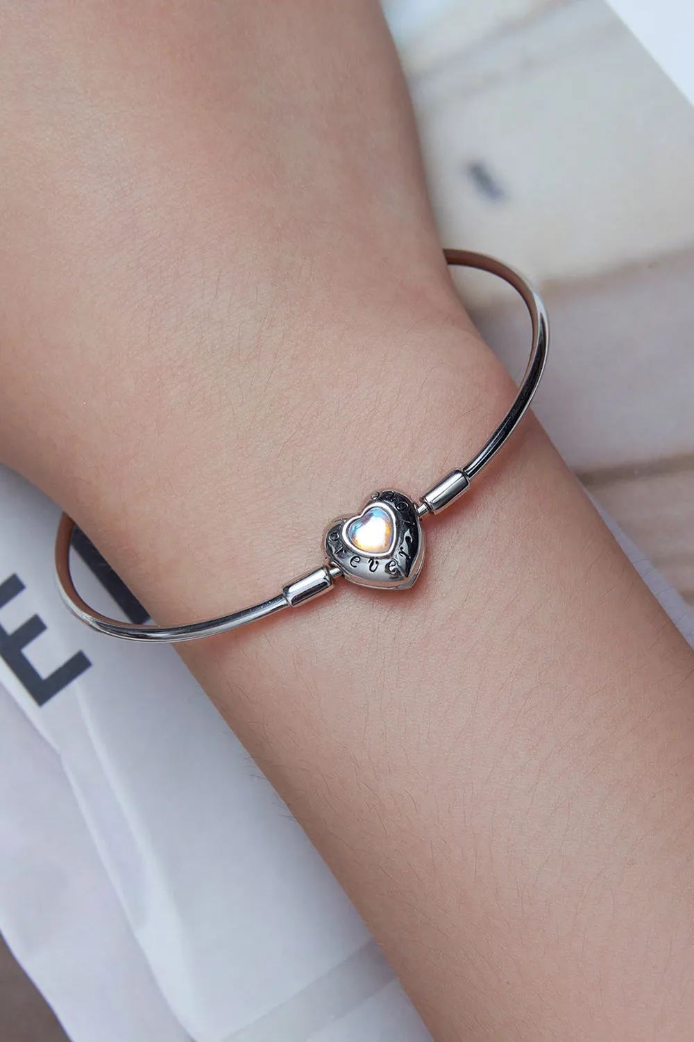 Blue Heart Moonstone Bracelet Perfect Gift