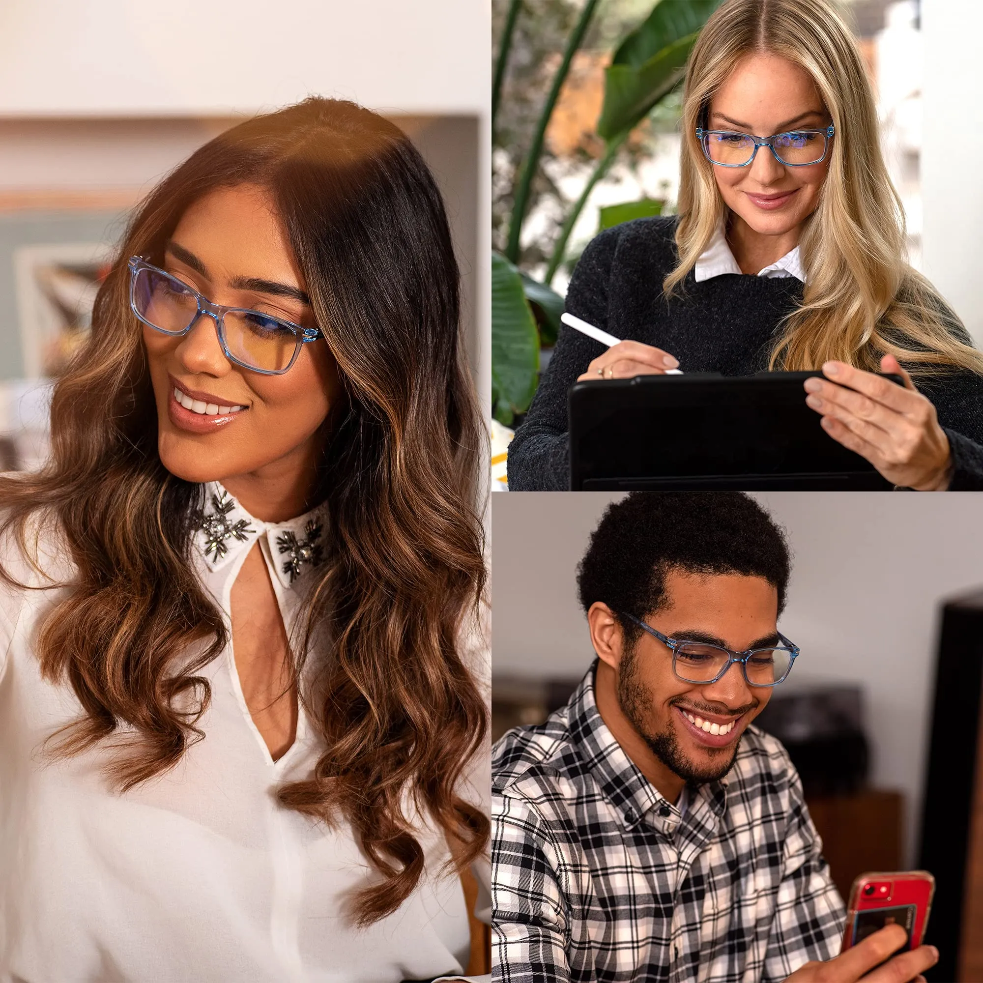 Blue-Light-Blocking-Reading-Glasses-Light-Blue-2-50-Magnification-Computer-Glasses