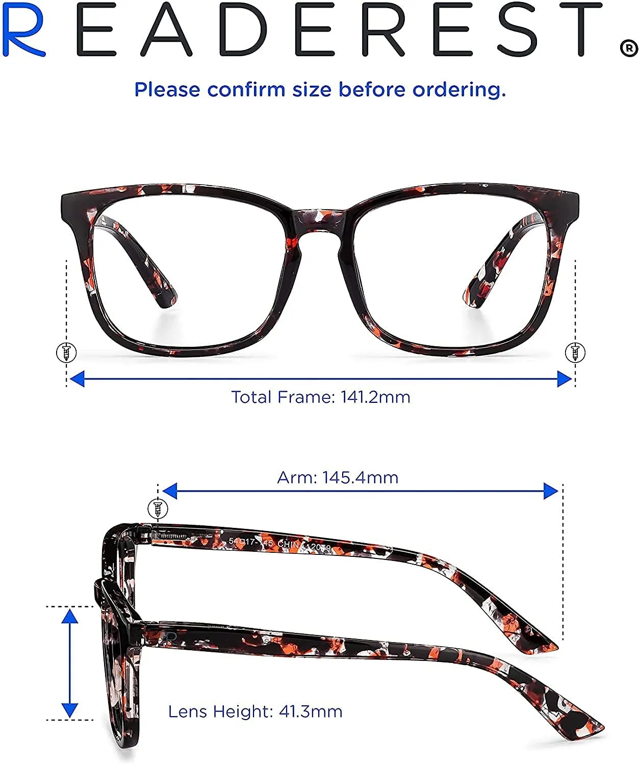 Blue-Light-Blocking-Reading-Glasses-Rose-Tortoise-2-50-Magnification-Computer-Glasses