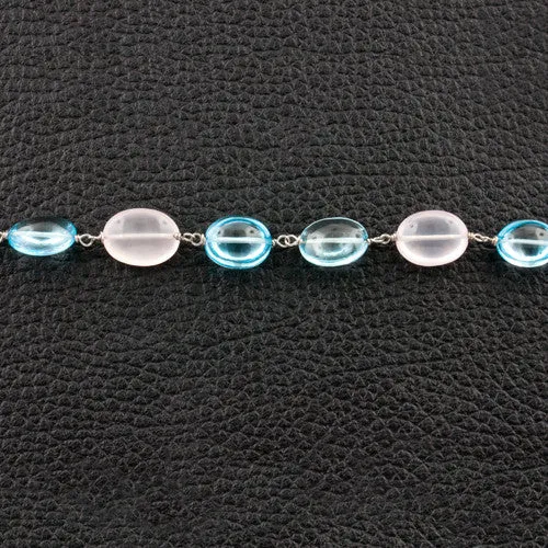 Blue Topaz & Rose Quartz Necklace