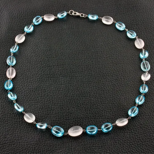 Blue Topaz & Rose Quartz Necklace