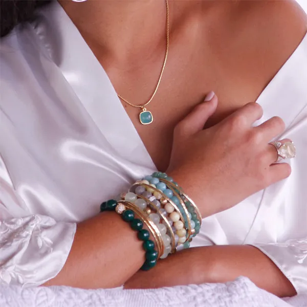 Bracelet - Beaded Yellow Opal & Gold Signature Collection