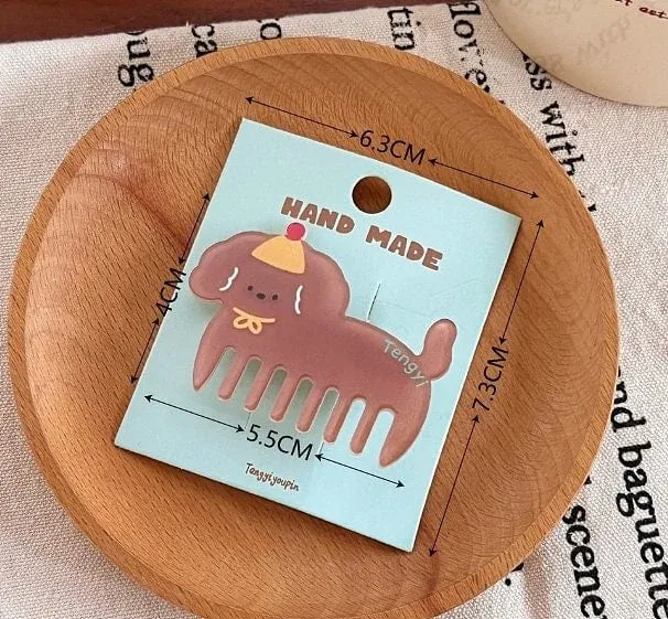 Brush Hairpin | Brown Doggy