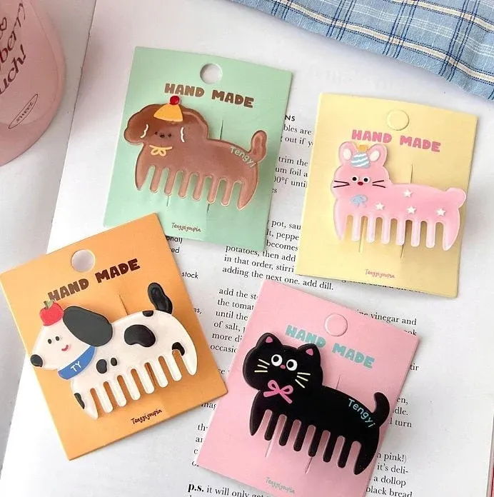 Brush Hairpin | Brown Doggy