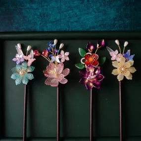 Butterfly Ancient Style Wood Tassel Hairpin
