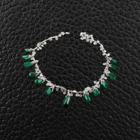 Cabochon Emerald & Diamond Necklace