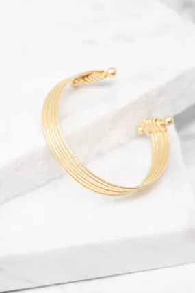 Can't Give In Gold Stacked Bracelet