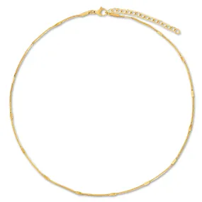 Carolina Dainty Round Snake Chain Choker Necklace