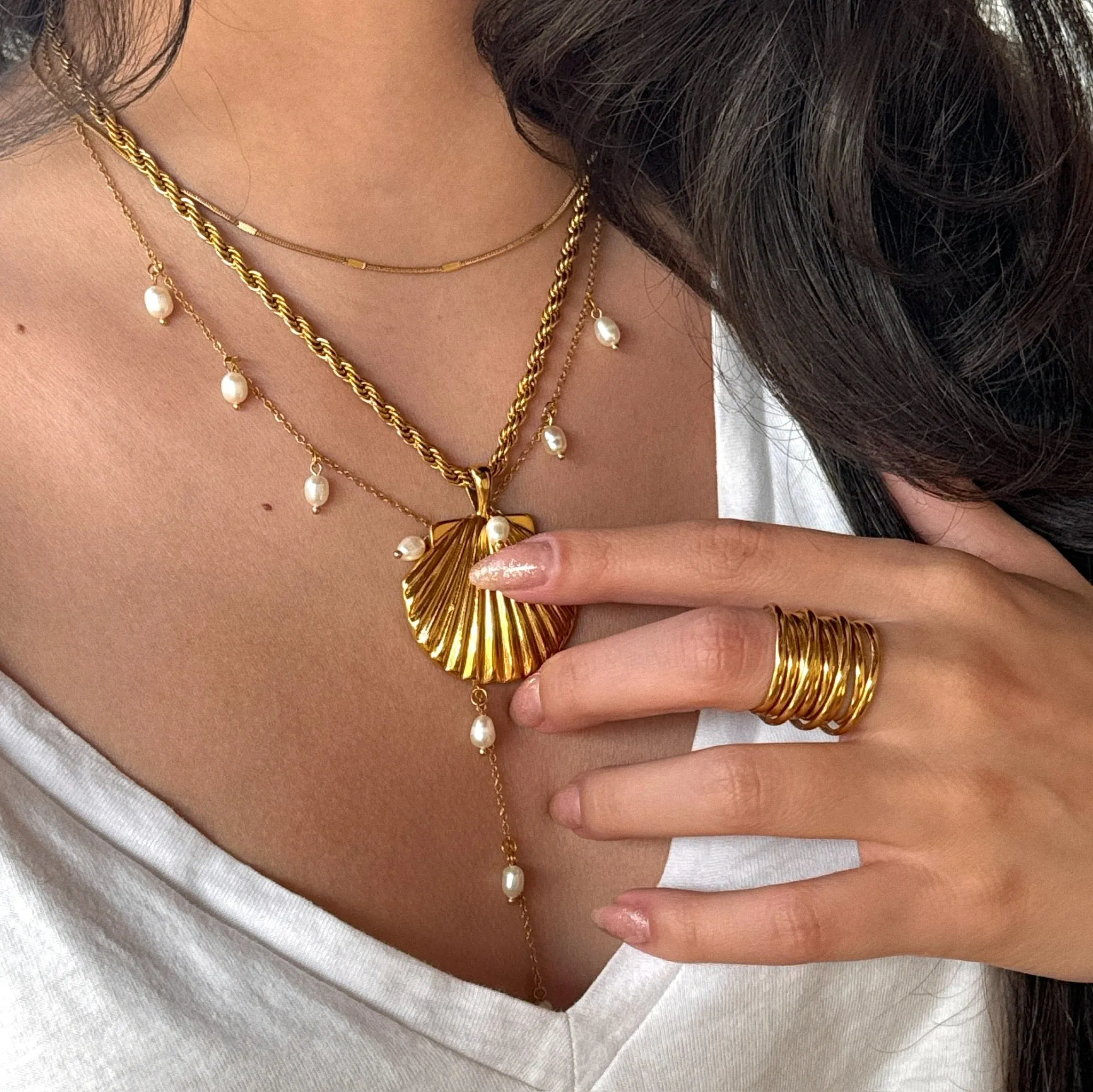 Carolina Dainty Round Snake Chain Choker Necklace