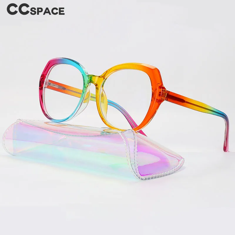 CCspace Women's Full Rim Irregular Tr 90 Titanium Reading Glasses 1459