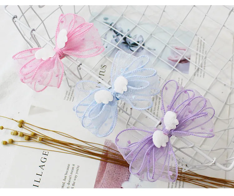 Children s Hairpin girl Little Angel Bow Hairpin