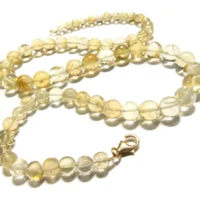 Citrine Necklace with Gold Filled Trigger Clasp