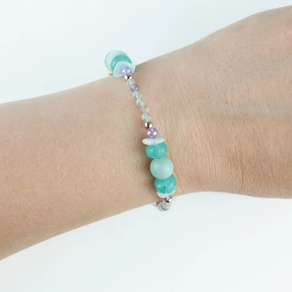 Clarity Gemstone Beaded Bracelet