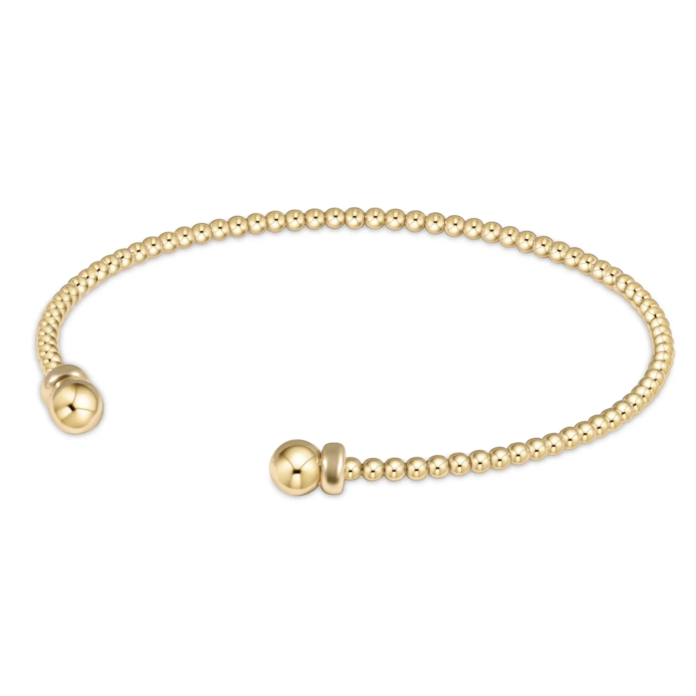 Classic Gold Beaded Cuff Bracelet - Gold