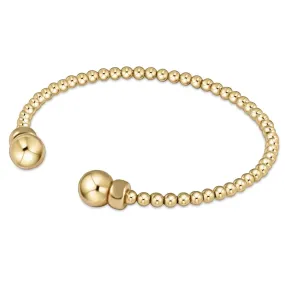 Classic Gold Beaded Cuff Bracelet - Gold