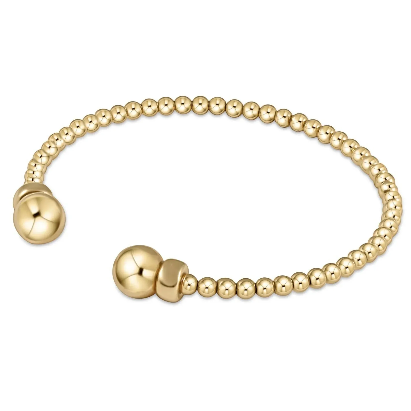 Classic Gold Beaded Cuff Bracelet - Gold