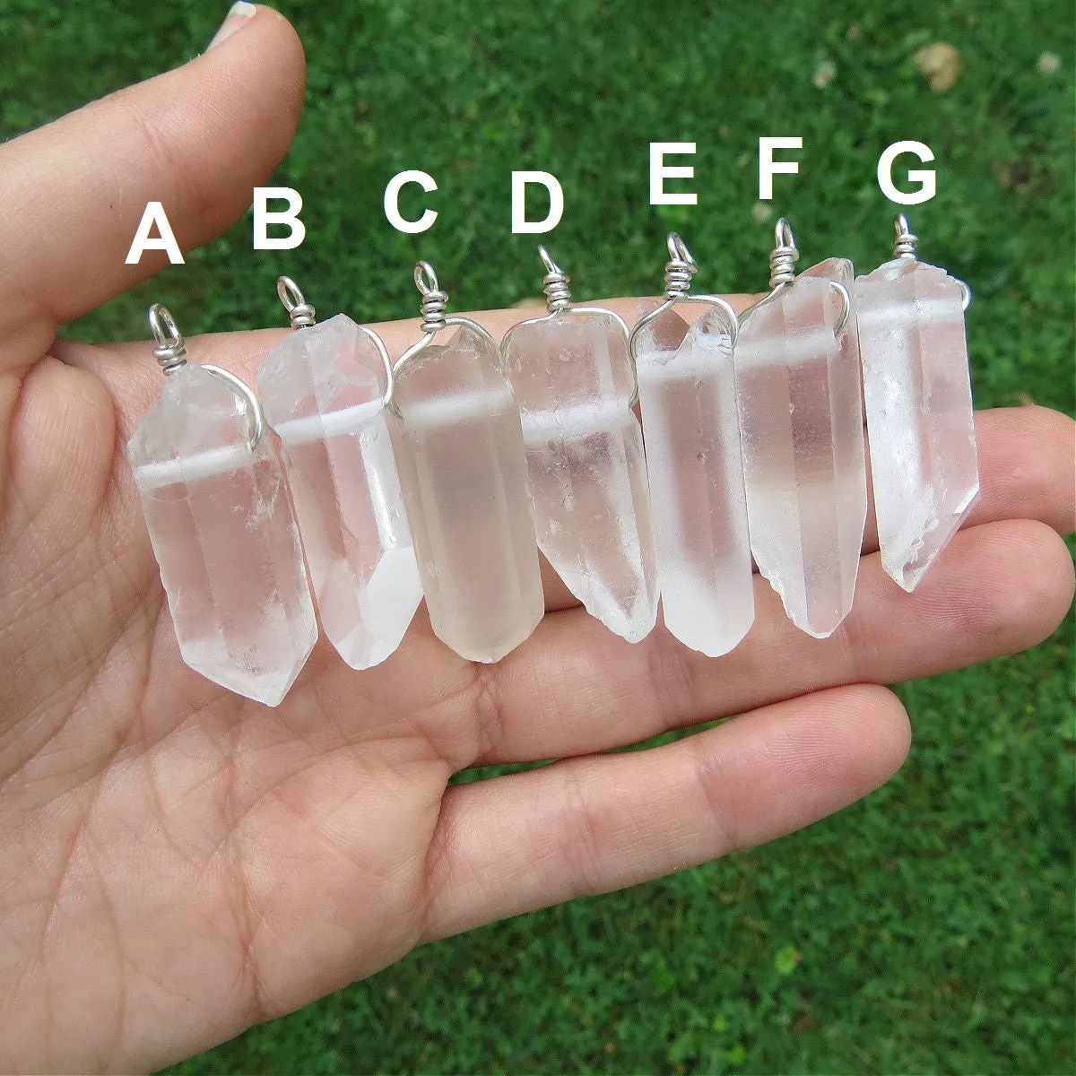 Clear Quartz Crystal Point Necklace | Raw Quartz Stone Jewelry