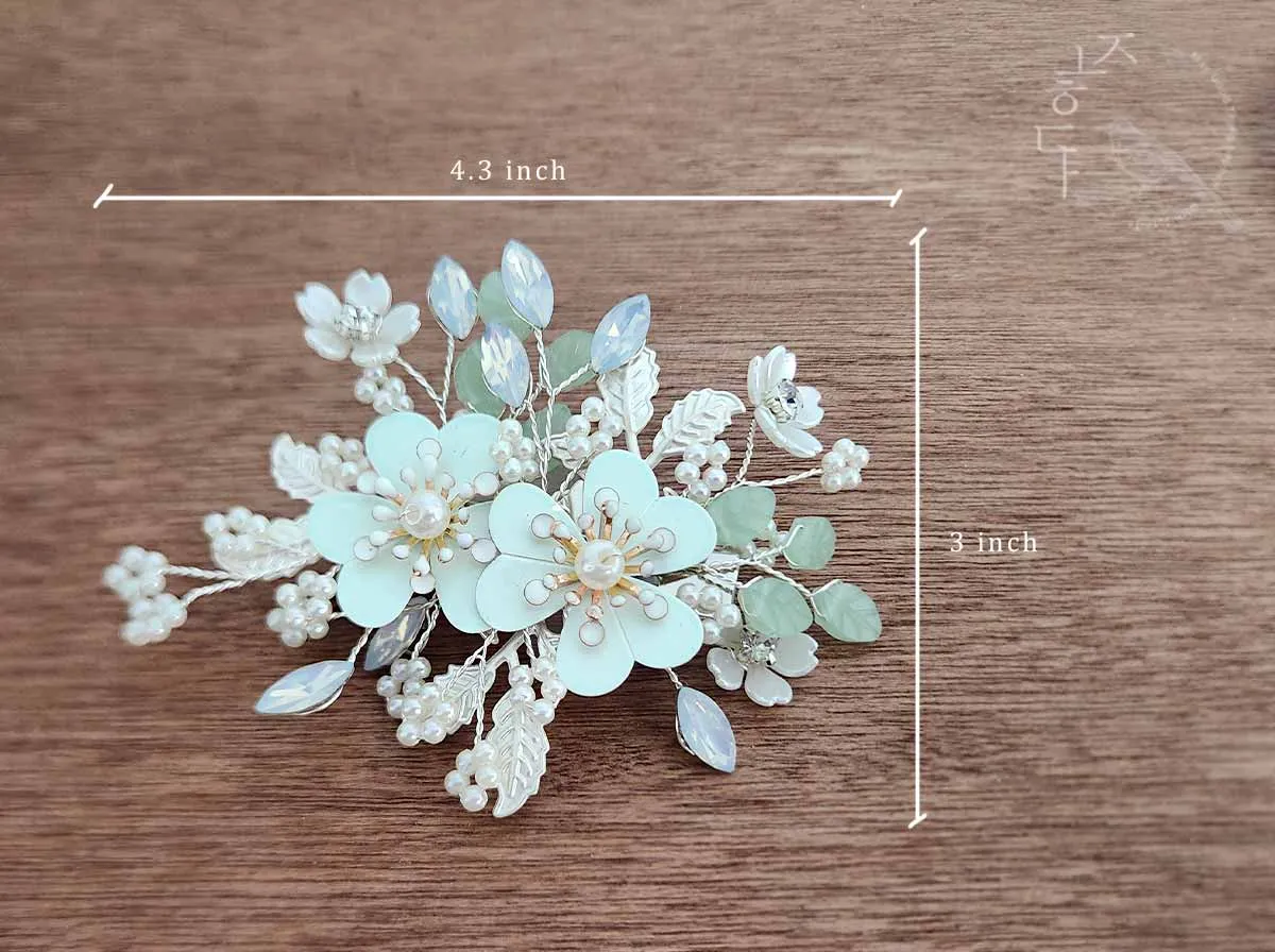 Clover with Flowers Hair Pin (2 Colors)