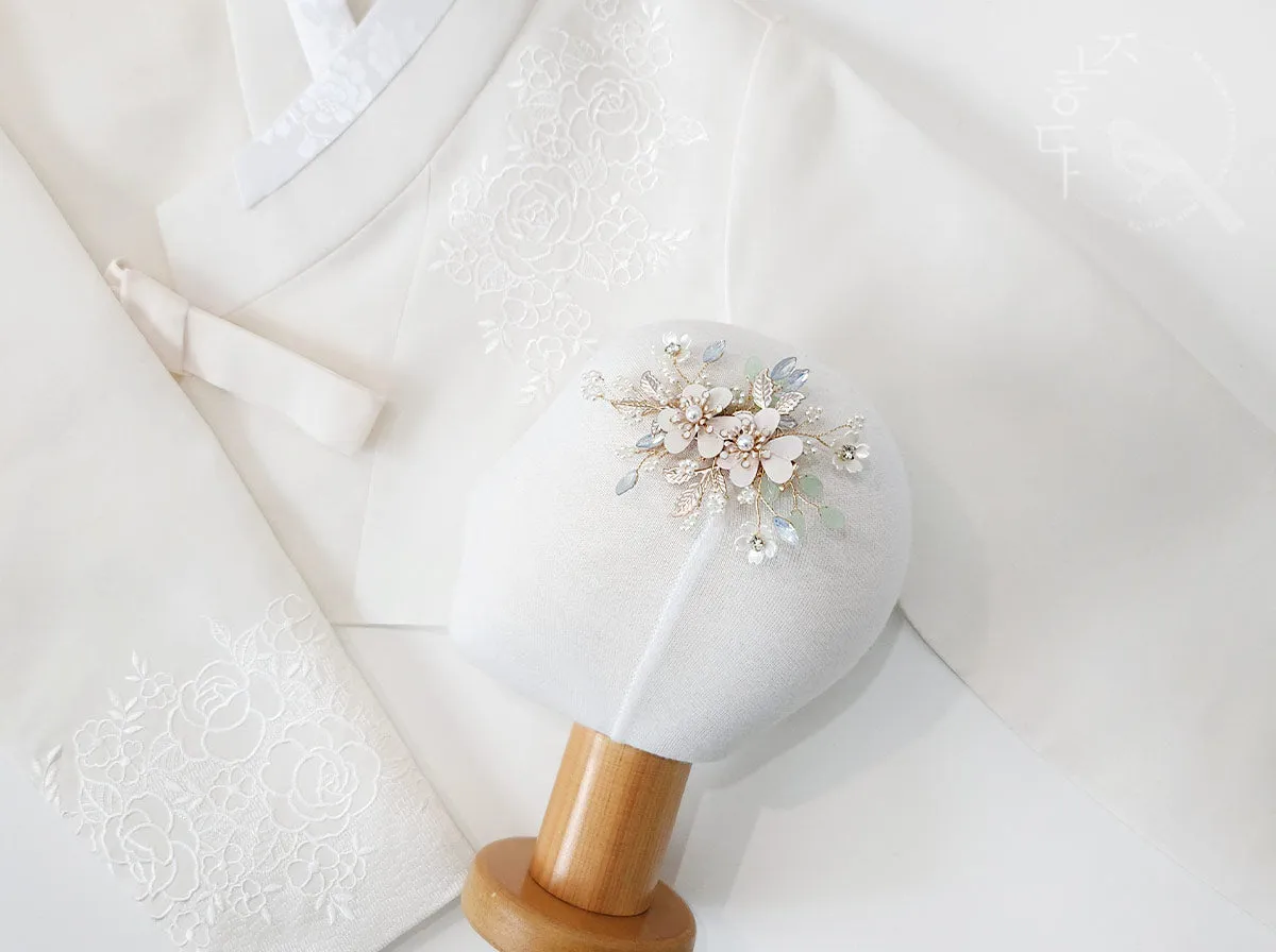 Clover with Flowers Hair Pin (2 Colors)