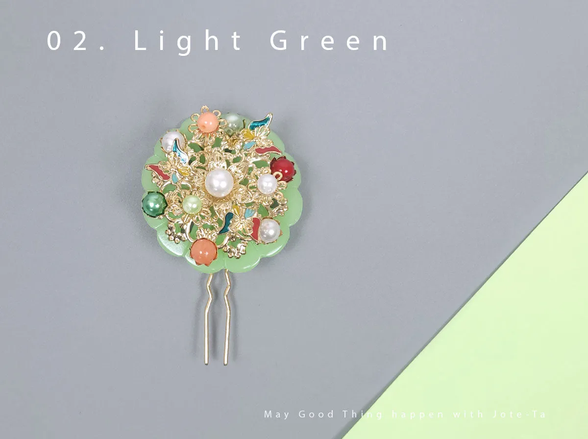 Colorful Circle Hairpin (3 colors)