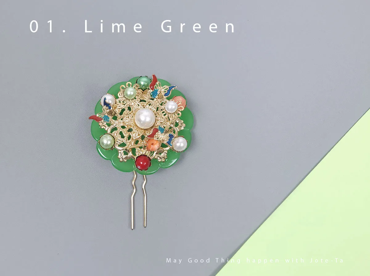Colorful Circle Hairpin (3 colors)
