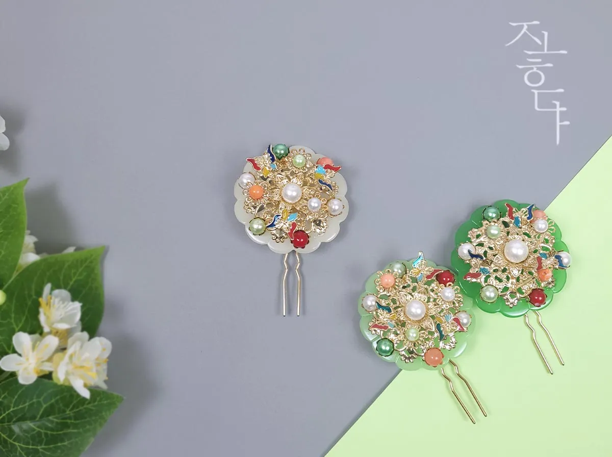 Colorful Circle Hairpin (3 colors)