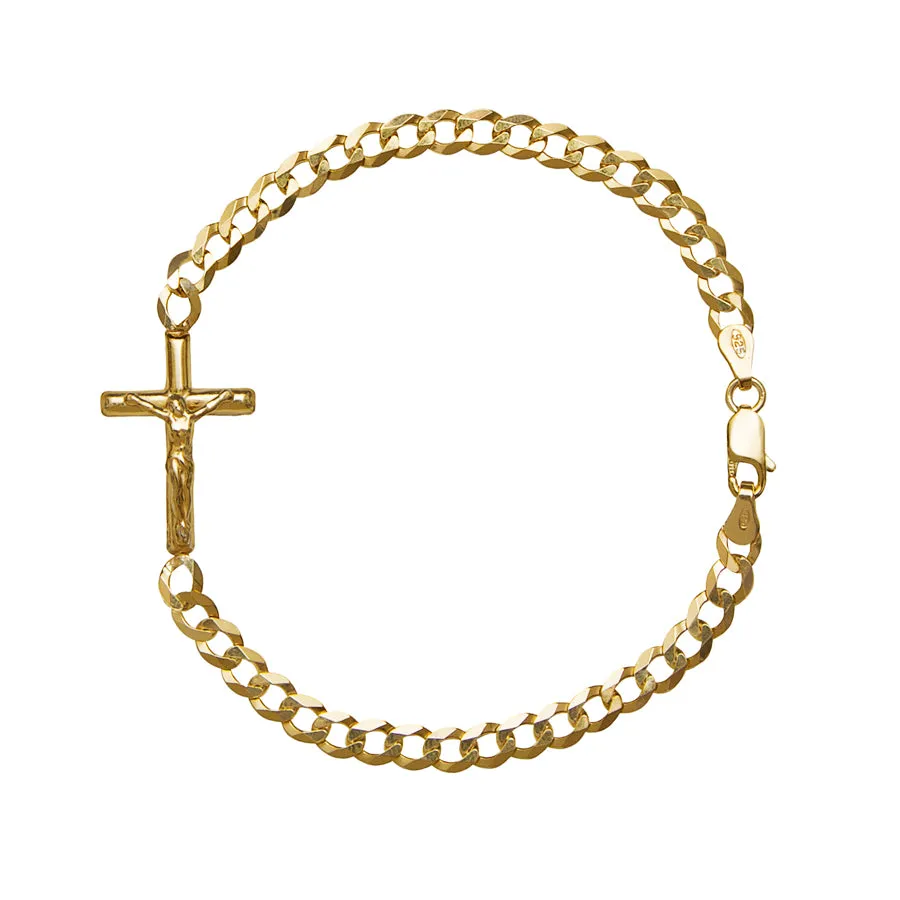 CRUCIFIX - BRACELET - VERMEIL SILVER