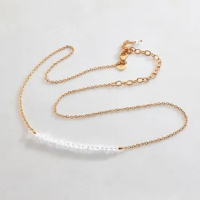 Crystal Beams Necklace  - Clear Quartz