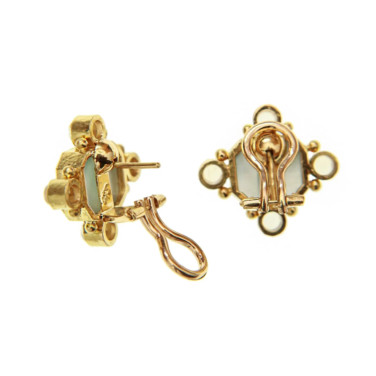 Crystal Venetian Glass ‘Putto with Swan’ Earrings