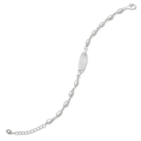 Cultured Freshwater Pearl ID Bracelet