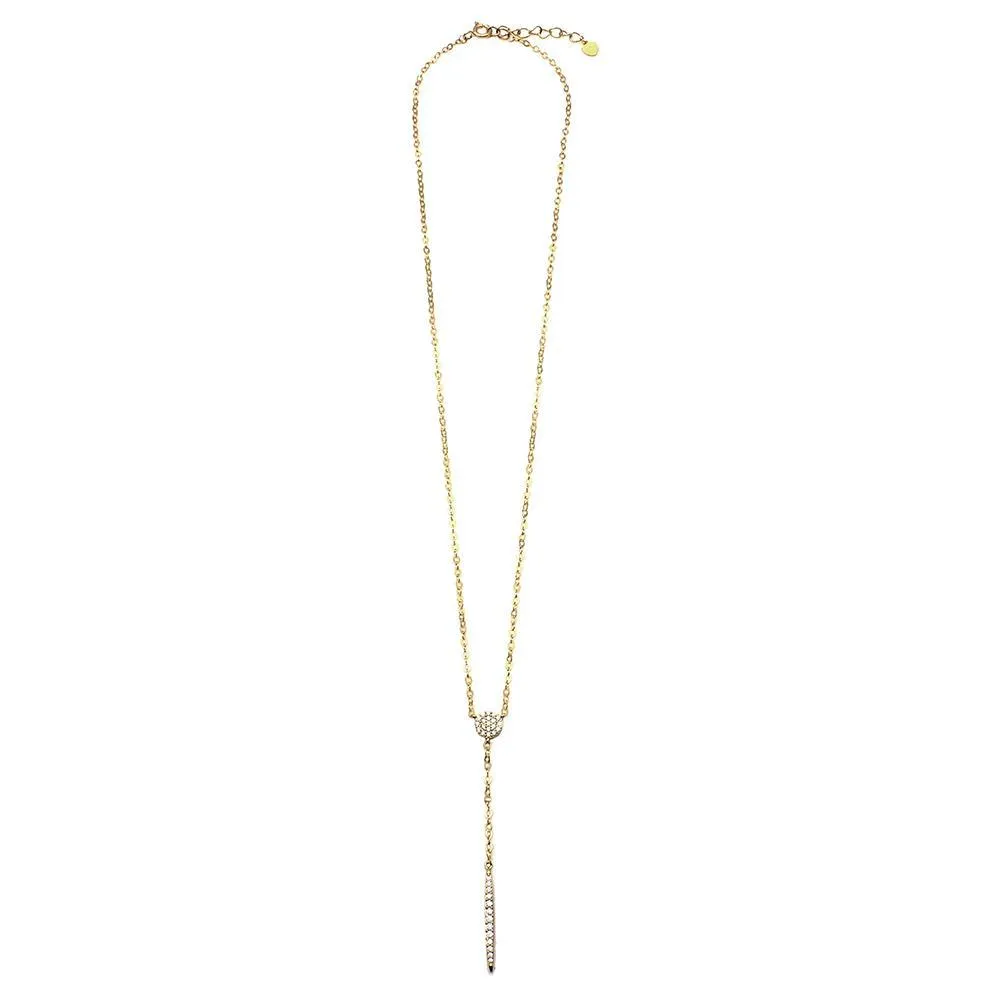 CZ Drop Bar Necklace