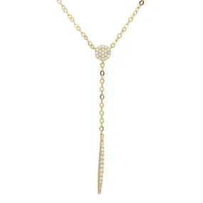 CZ Drop Bar Necklace