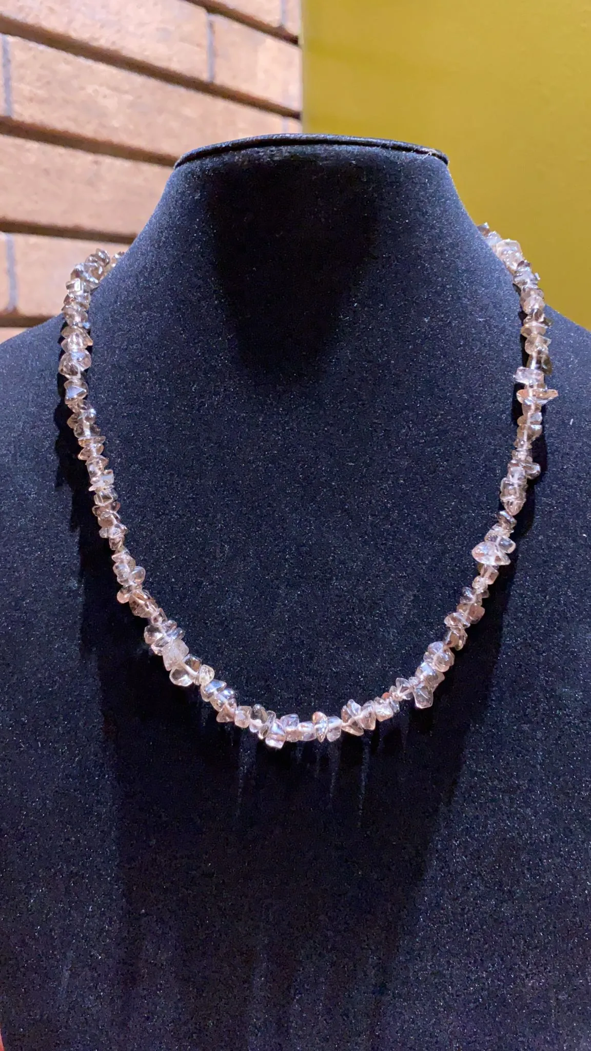 Dark Smoky Quartz Crystal Necklace