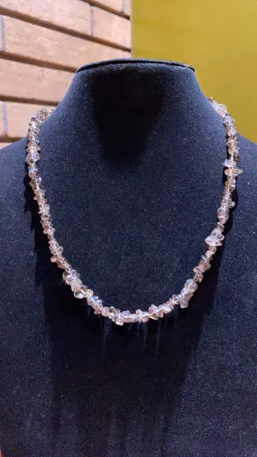 Dark Smoky Quartz Crystal Necklace